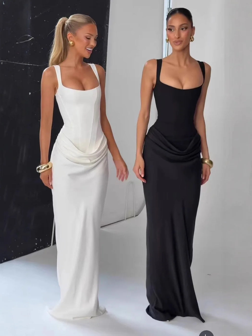 Backless Ruched Bandage Bodycon Maxi Dress